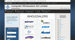 Desktop Screenshot of computerwholesalers.co.za